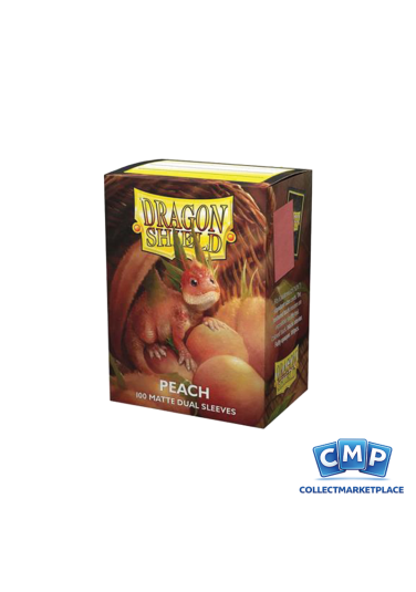 100 Dragon Shield Sleeves - Dual Matte Peach Standard