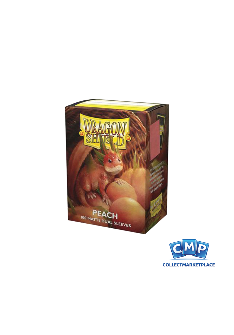 100 Dragon Shield Sleeves - Dual Matte Peach Standard