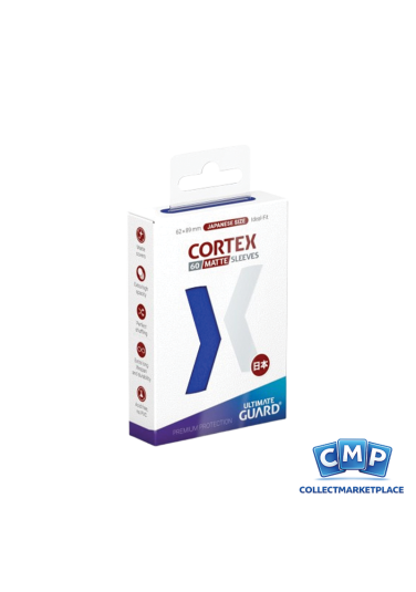60 Small Ultimate Guard Sleeves - Cortex Matte Blue Japanese