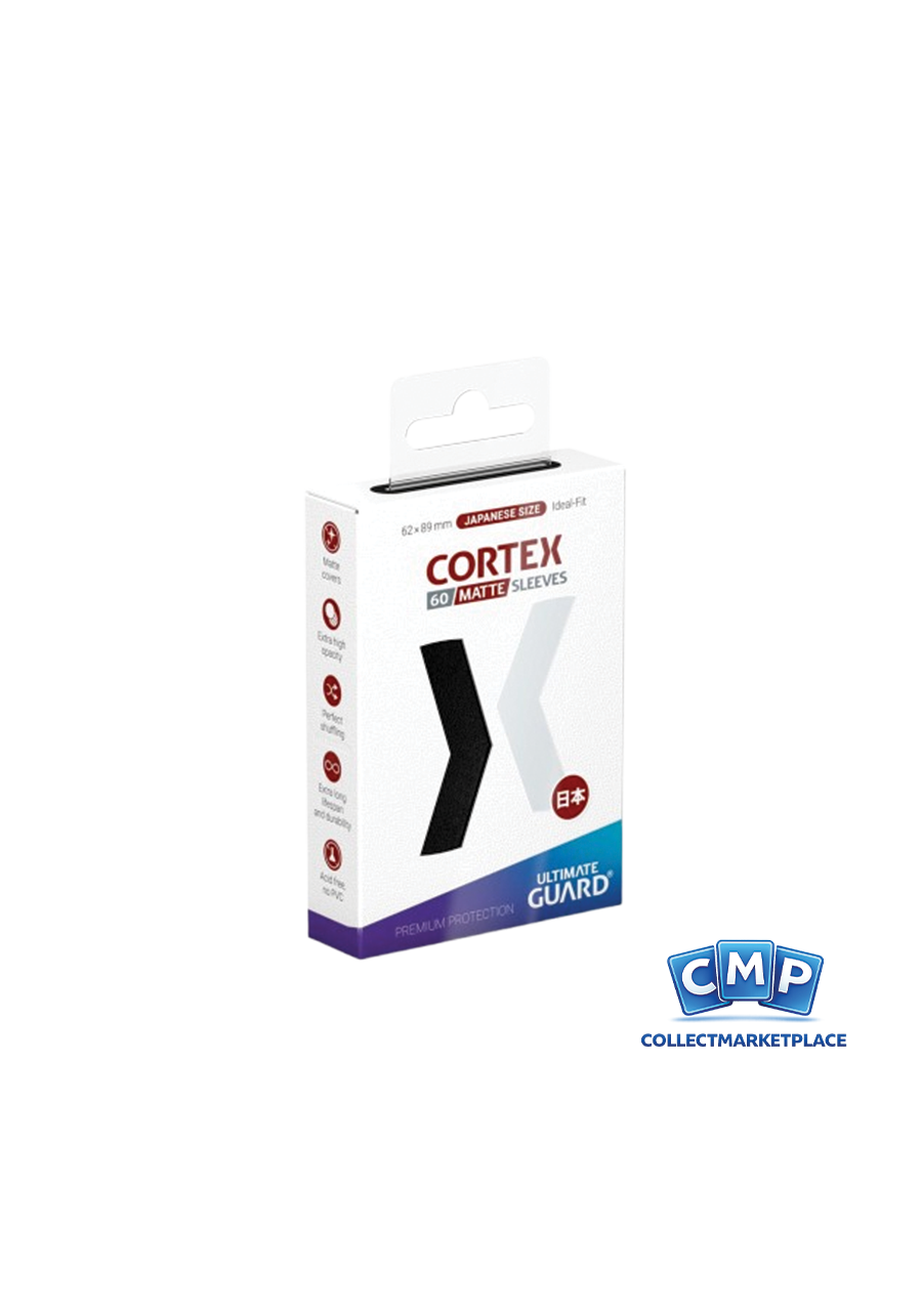 60 Small Ultimate Guard Sleeves - Cortex Matte Black Japanese