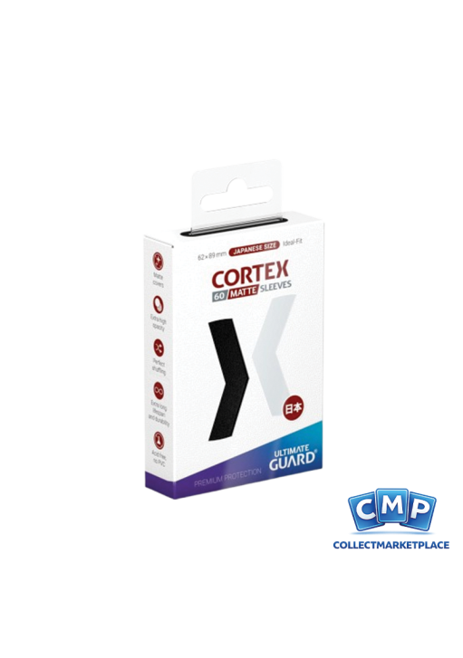 60 Small Ultimate Guard Sleeves - Cortex Matte Black Japanese