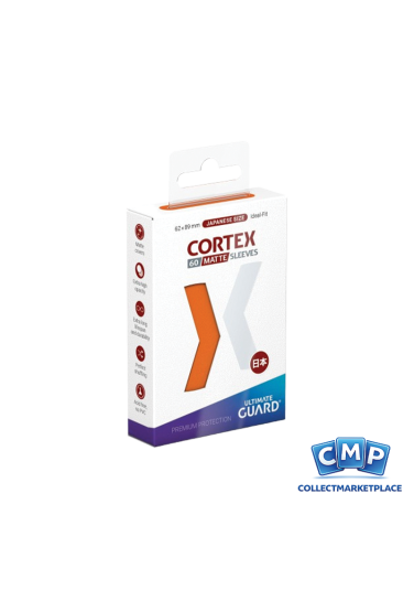 60 Small Ultimate Guard Sleeves - Cortex Matte Orange Japanese