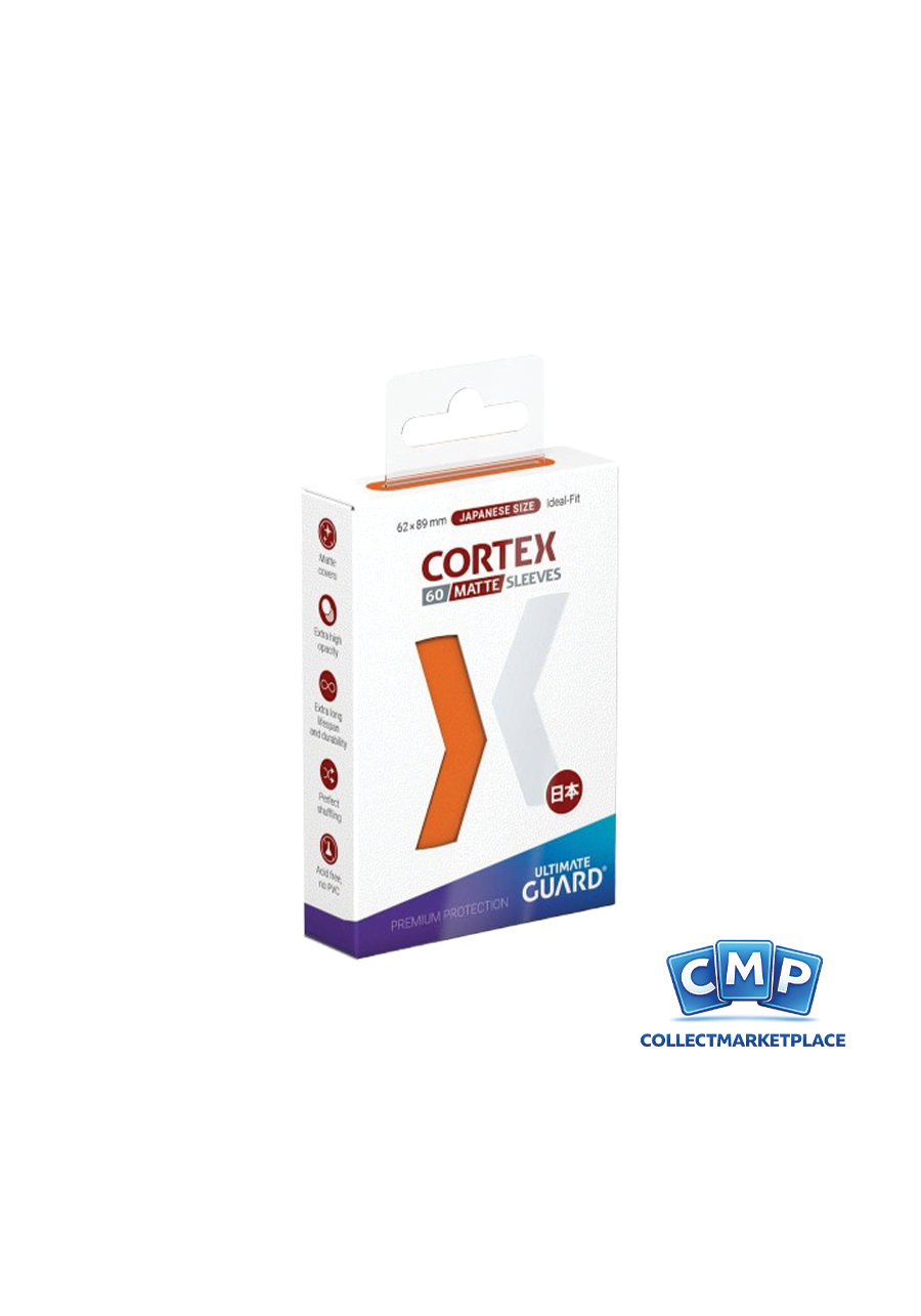 60 Small Ultimate Guard Sleeves - Cortex Matte Orange Japanese