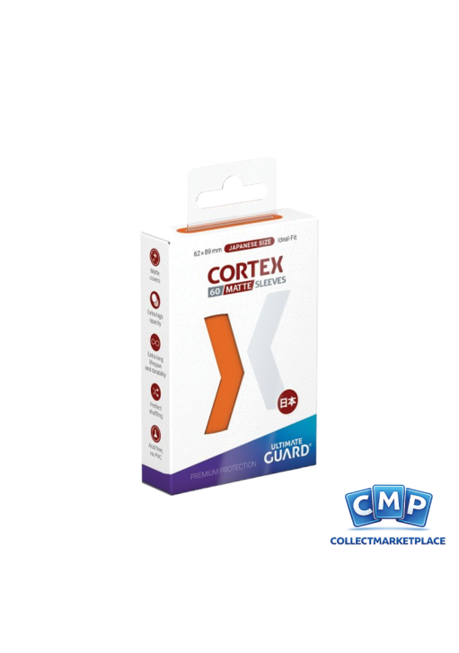 60 Small Ultimate Guard Sleeves - Cortex Matte Orange Japanese