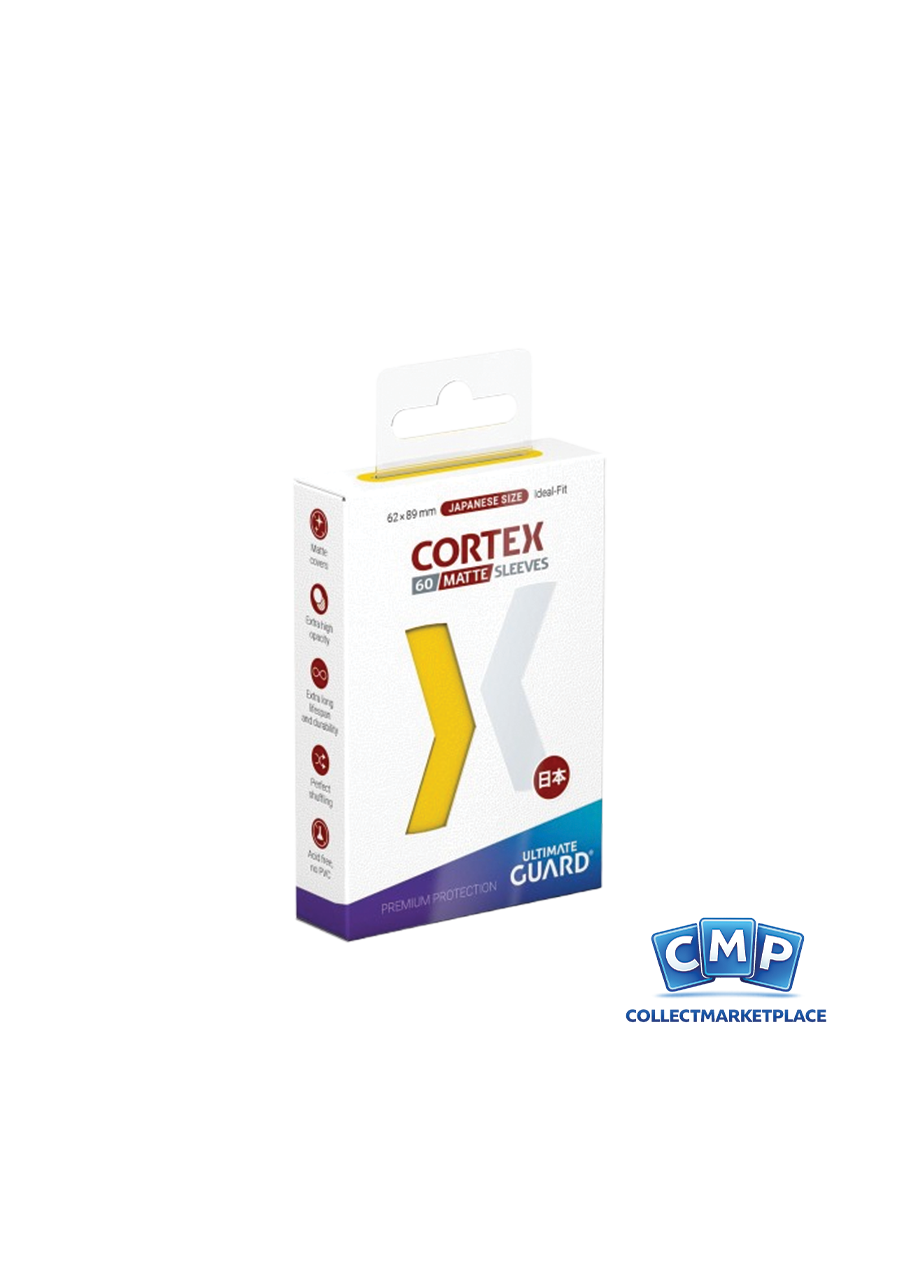 60 Small Ultimate Guard Sleeves - Cortex Matte Yellow Japanese