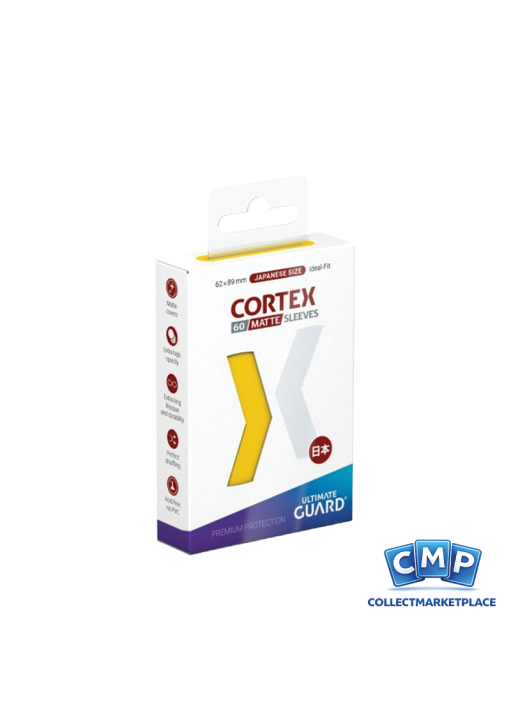 60 Small Ultimate Guard Sleeves - Cortex Matte Yellow Japanese