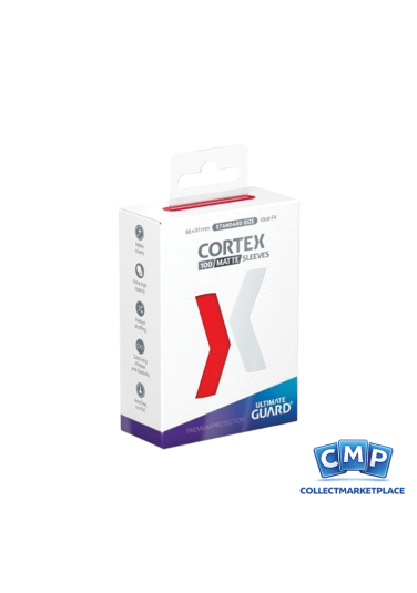100 Ultimate Guard Sleeves - Cortex Matte Red Standard