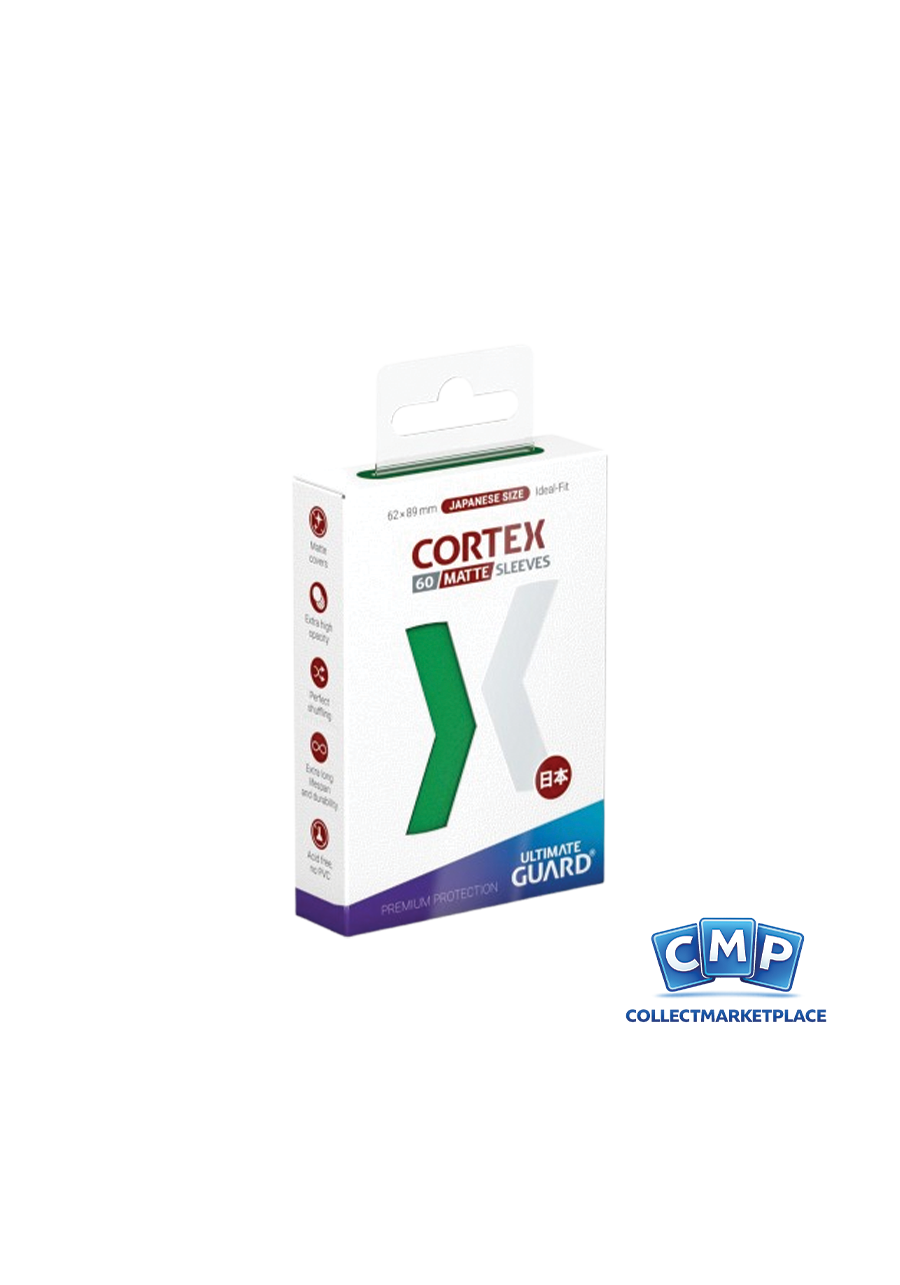 60 Small Ultimate Guard Sleeves - Cortex Matte Green Japanese