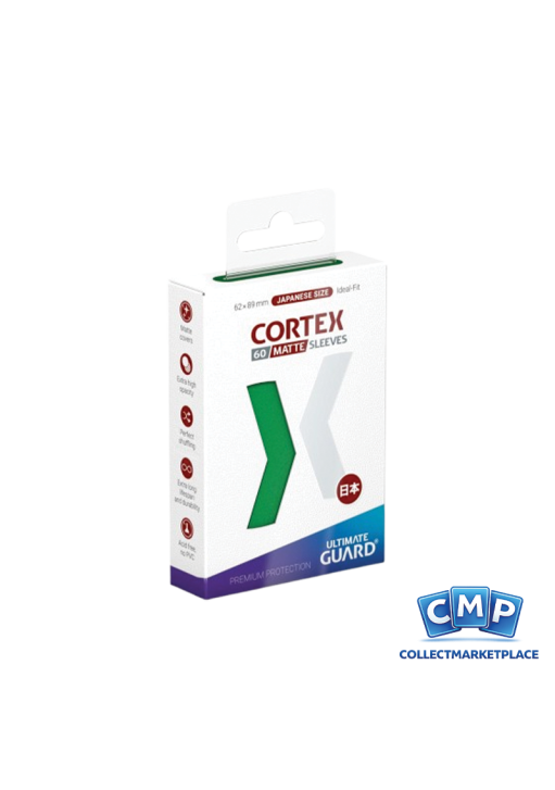 60 Small Ultimate Guard Sleeves - Cortex Matte Green Japanese