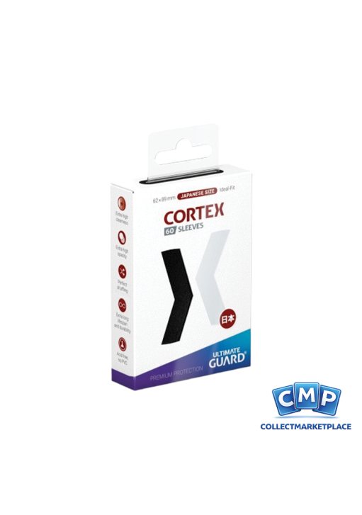 60 Small Ultimate Guard Sleeves - Cortex Black Japanese