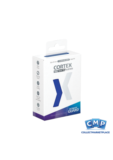 100 Ultimate Guard Sleeves - Cortex Matte Blue Standard