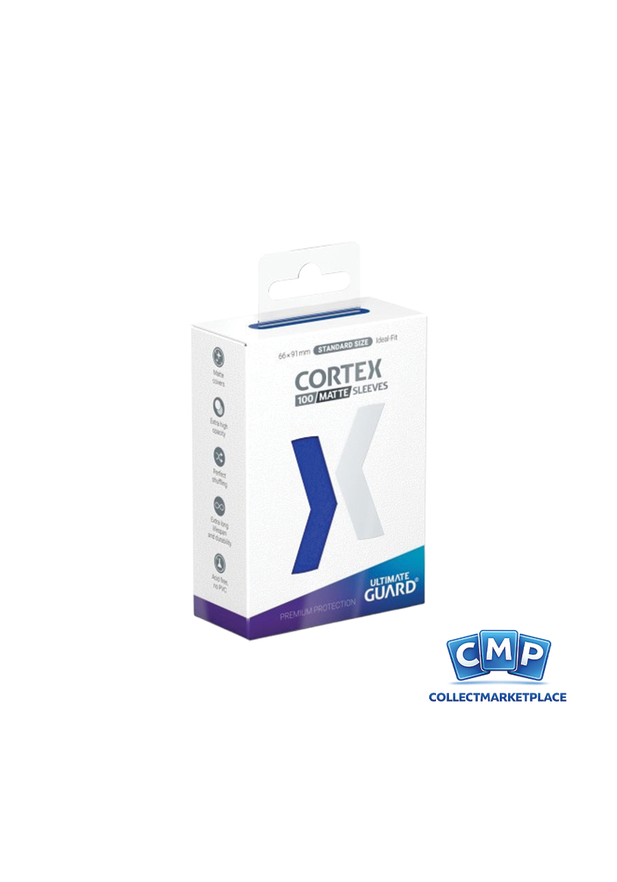 100 Ultimate Guard Sleeves - Cortex Matte Blue Standard