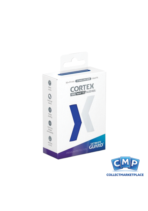 100 Ultimate Guard Sleeves - Cortex Matte Blue Standard