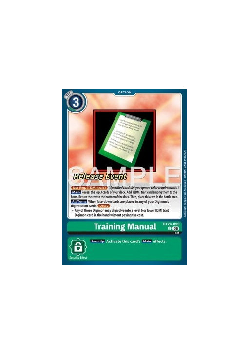 Training Manual (BT26-099)