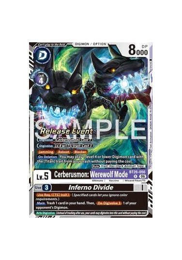 Cerberusmon: Werewolf Mode / Inferno Divide (BT26-056)