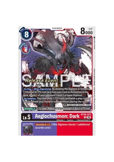 Aegiochusmon: Dark (BT26-073) (V.1)