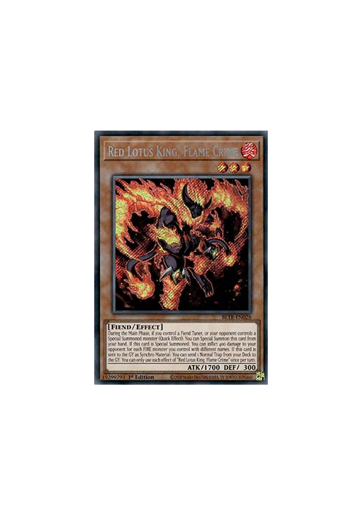 Red Lotus King, Flame Crime (V.1 - Secret Rare)