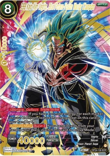 SSB Kaio-Ken Vegito, Blue Potara-Fusion Warrior Champion (V.1 - Secret Rare)