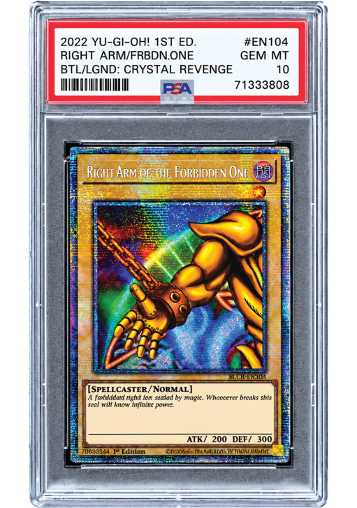 Yu-Gi-Oh! Right Arm of The Forbidden One - 1st Edition PSA 10