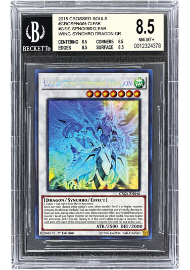 Yu-Gi-Oh! Clear Wing Synchro Dragon - 1st Edition BECKETT 8.5 ENG