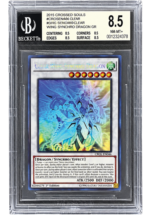 Yu-Gi-Oh! Clear Wing Synchro Dragon - 1st Edition BECKETT 8.5 ENG