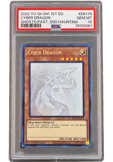 Yu-Gi-Oh! Cyber Dragon - Ghost Rare 1st Edition PSA 10