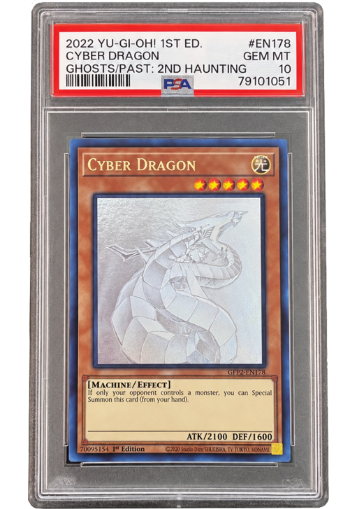 Yu-Gi-Oh! Cyber Dragon - Ghost Rare 1st Edition PSA 10