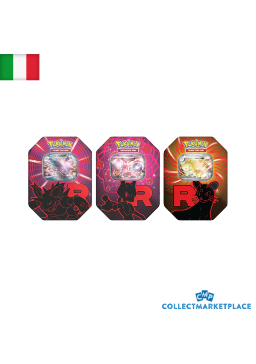 Pokemon Tin da Collezione Team Rocket Bundle da 3 Mewtwo Ex Nidoking Ex Persian EX IT