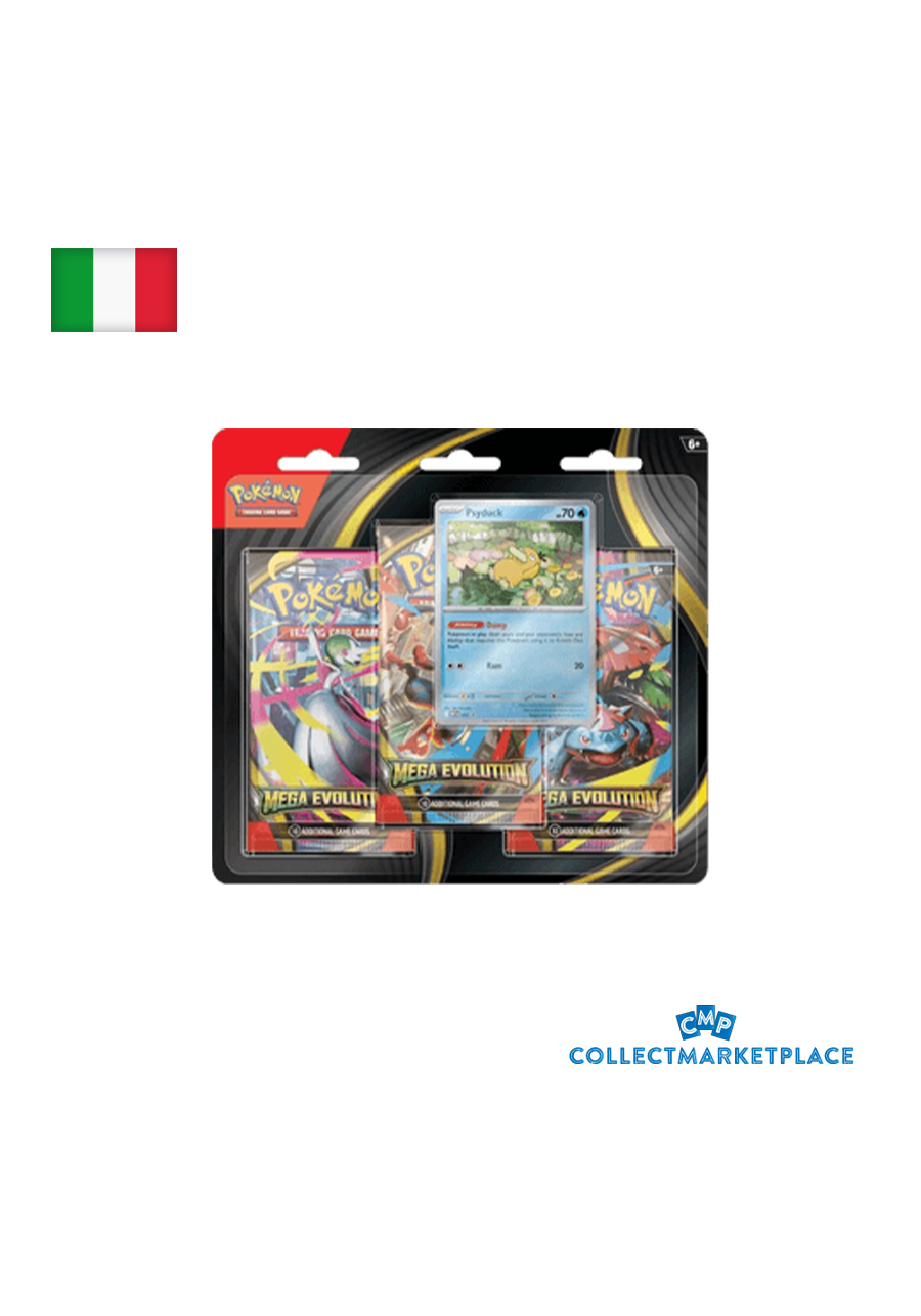 Pokemon M1 Megaevoluzione 3 Pack Blister Psyduck ITA Pokemon M1 Megaevoluzione 3 Pack Blister Psyduck ITA