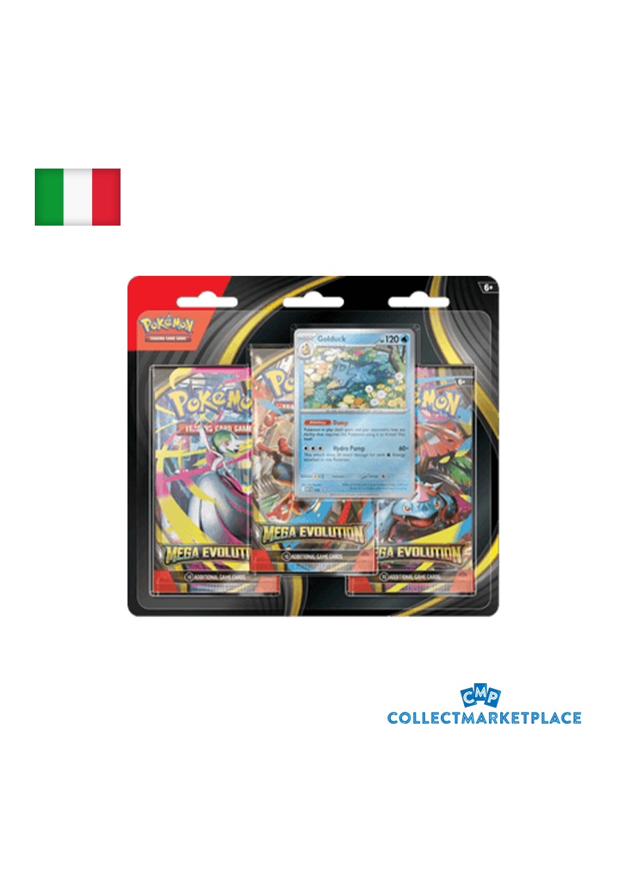Pokemon M1 Megaevolution3 Pack Blister Golduck ITA