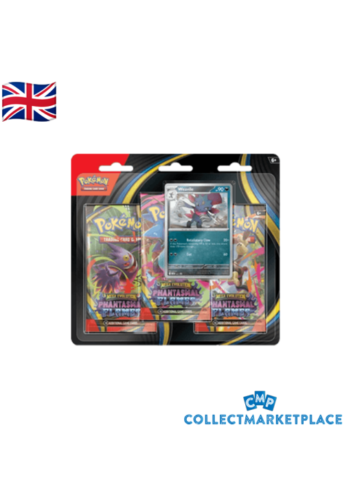 Pokémon Fiamme Spettrali Blister 3 Pack Weavile ENG