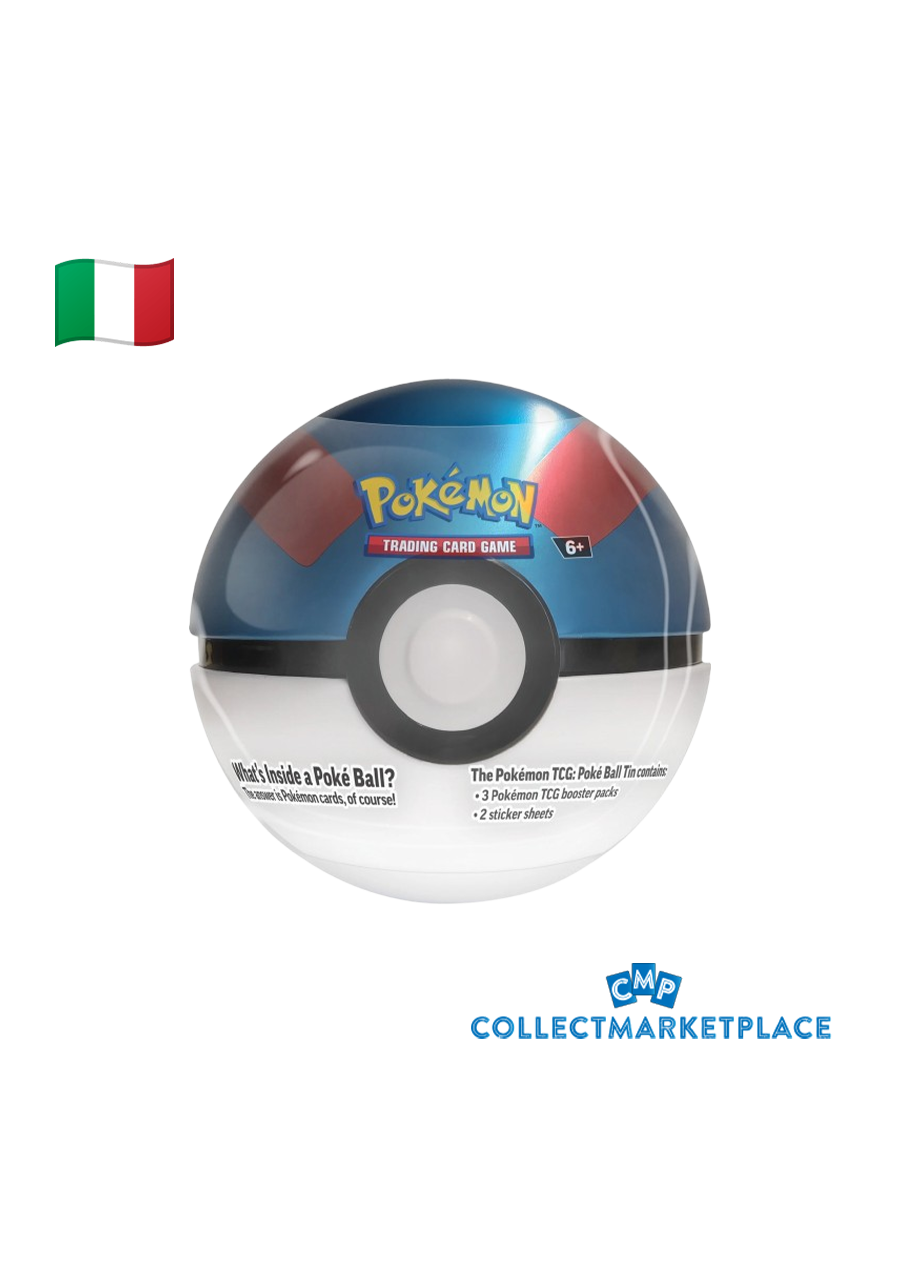 Pokemon Tin Poke Ball Ottobre 2024 Mega Ball ITA Pokemon Tin Poke Ball Ottobre 2024 Mega Ball ITA