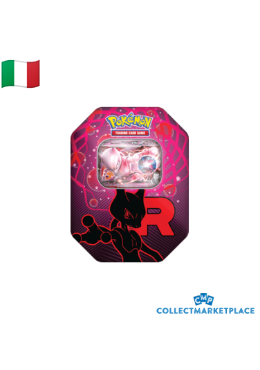 Pokemon Collection Tin Team Rocket Mewtwo ITA