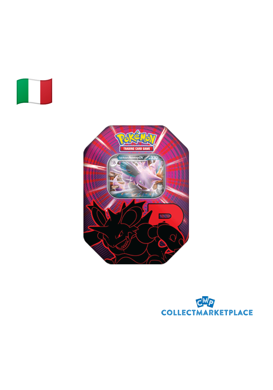 Pokemon Collection Tin Team Rocket Nidoking ITA