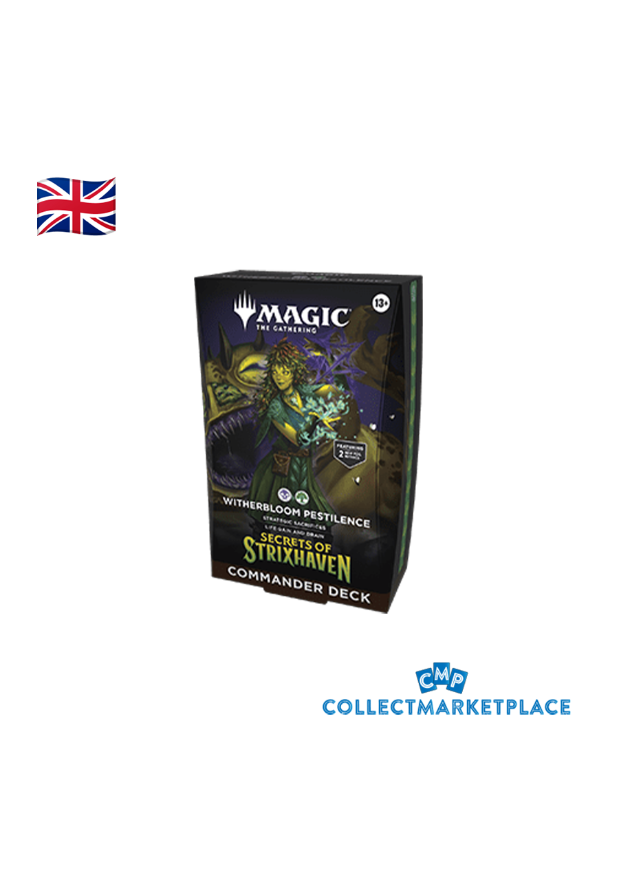 Magic the Gathering: Strixhaven Whiterbloom Pestilence Commander Deck ENG