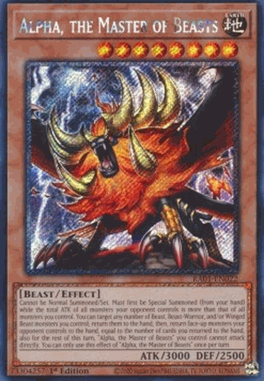 Alpha, the Master of Beasts (V.4 - Platinum Secret Rare)