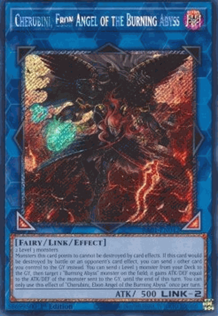 Cherubini, Ebon Angel of the Burning Abyss (V.4 - Platinum Secret Rare)