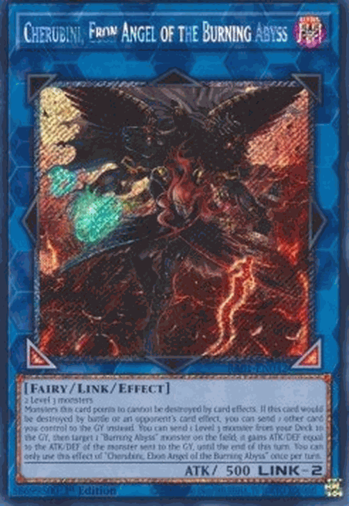 Cherubini, Ebon Angel of the Burning Abyss (V.4 - Platinum Secret Rare)
