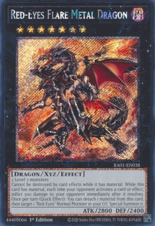 Red-Eyes Flare Metal Dragon (V.4 - Platinum Secret Rare)