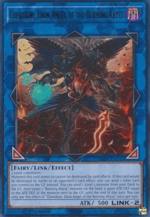 Cherubini, Ebon Angel of the Burning Abyss (V.2 - Ultra Rare)