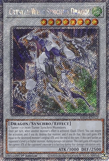 Crystal Wing Synchro Dragon (V.4 - Platinum Secret Rare)