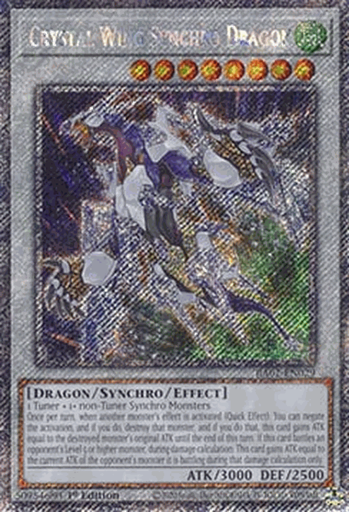 Crystal Wing Synchro Dragon (V.4 - Platinum Secret Rare)