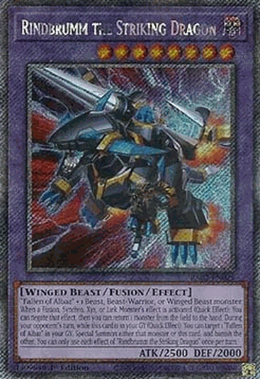 Rindbrumm the Striking Dragon (V.4 - Platinum Secret Rare)