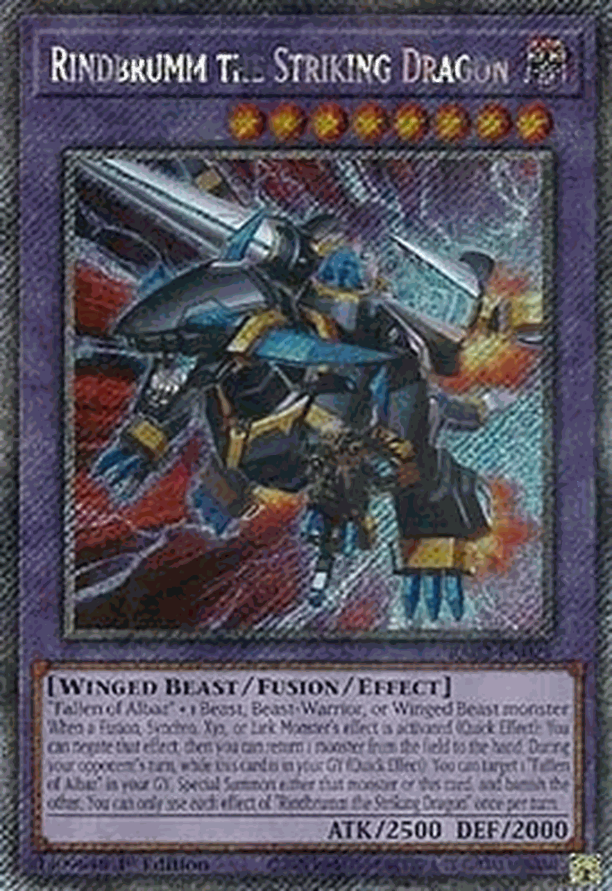 Rindbrumm the Striking Dragon (V.4 - Platinum Secret Rare)