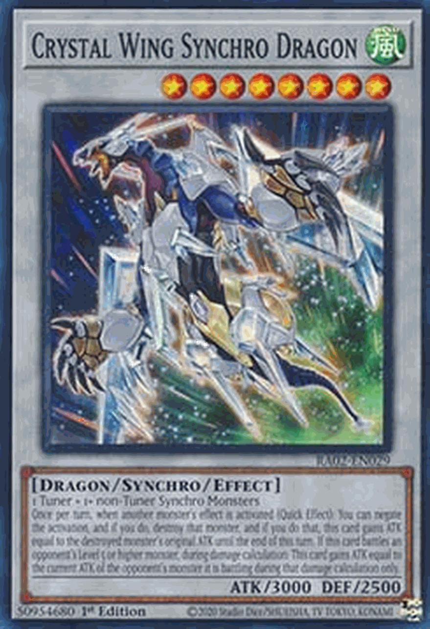 Crystal Wing Synchro Dragon (V.1 - Super Rare)