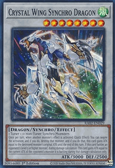 Crystal Wing Synchro Dragon (V.1 - Super Rare)