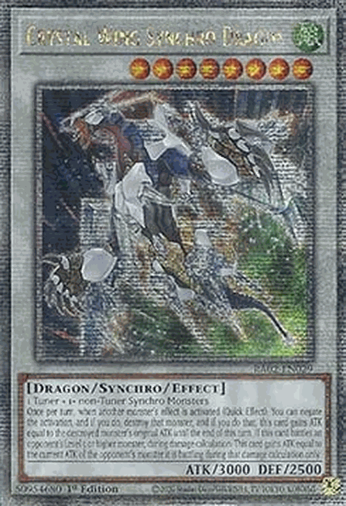 Crystal Wing Synchro Dragon (V.5 - Quarter Century Secret Rare)