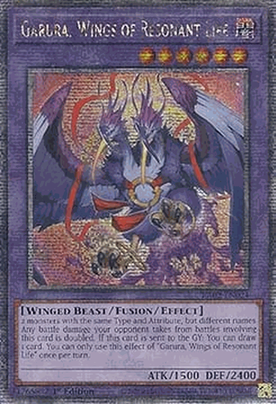 Garura, Wings of Resonant Life (V.5 - Quarter Century Secret Rare)