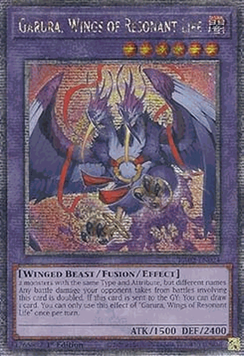 Garura, Wings of Resonant Life (V.5 - Quarter Century Secret Rare)
