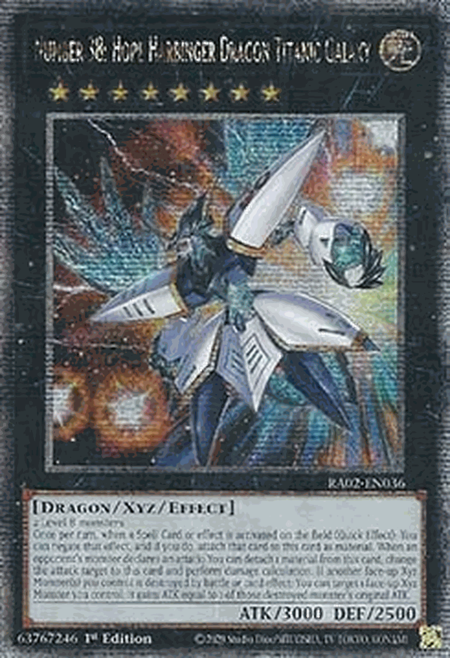 Number 38: Hope Harbinger Dragon Titanic Galaxy (V.5 - Quarter Century Secret Rare)